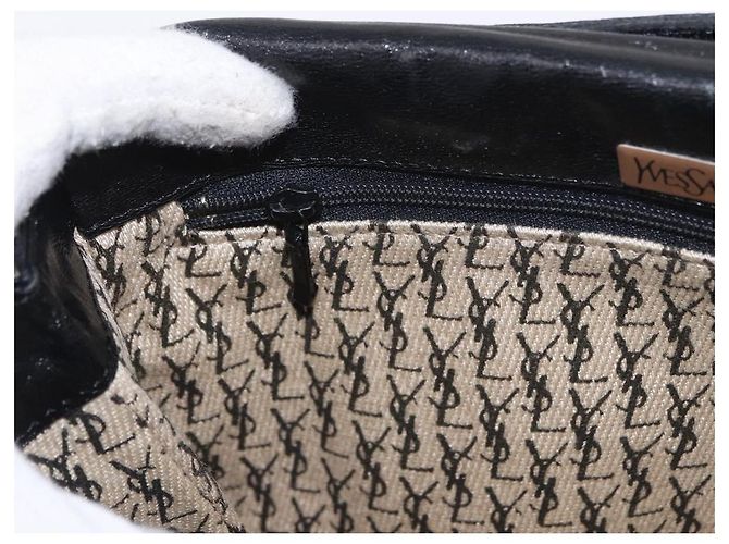 Borsa a tracolla SAINT LAURENT in pelle nera Auth 197730 Nero - vista 24