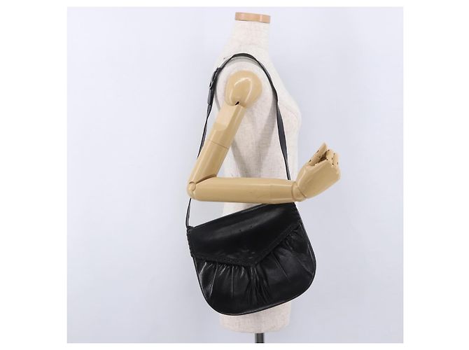 Borsa a tracolla SAINT LAURENT in pelle nera Auth 197730 Nero - vista 26