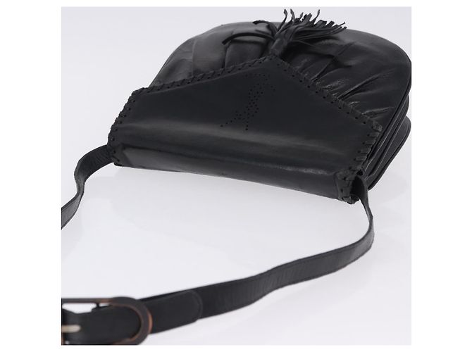Borsa a tracolla SAINT LAURENT in pelle nera Auth 197730 Nero - vista 6