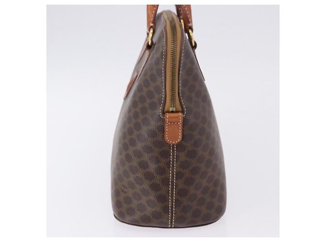 Céline Borsa a mano CELINE Macadam Canvas PVC Leather Brown Gold Auth ka5884 Marrone D'oro - vista 4