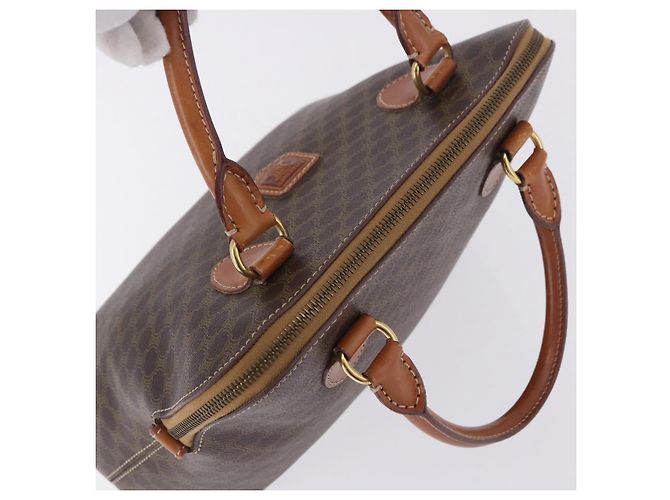 Céline Borsa a mano CELINE Macadam Canvas PVC Leather Brown Gold Auth ka5884 Marrone D'oro - vista 6