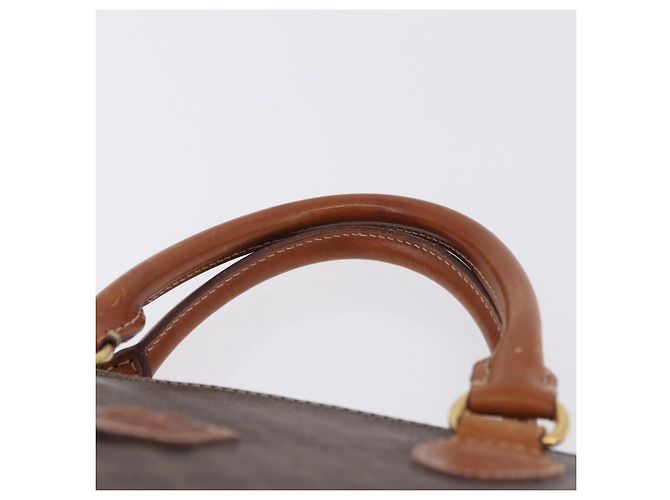 Céline Borsa a mano CELINE Macadam Canvas PVC Leather Brown Gold Auth ka5884 Marrone D'oro - vista 8