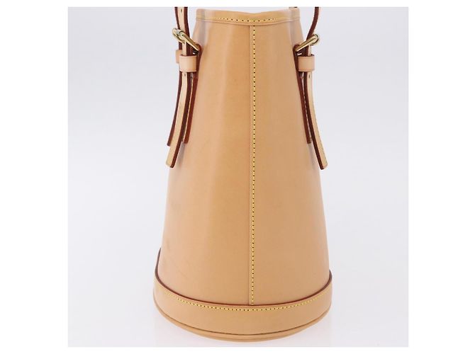 LOUIS VUITTON Borsa a tracolla Bucket PM in pelle Nomad Beige M85001 LV Auth ka5828V - vista 5