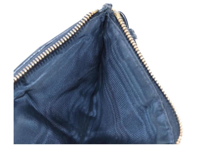 Borsa Christian Dior Trotter Canvas 30 Montaigne Diorissimo Navy Gold Auth 197573M D'oro Blu navy - vista 21