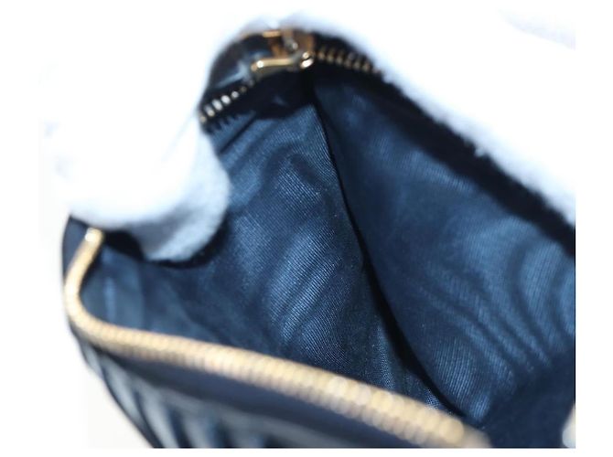 Borsa Christian Dior Trotter Canvas 30 Montaigne Diorissimo Navy Gold Auth 197573M D'oro Blu navy - vista 22