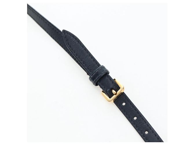 Borsa Christian Dior Trotter Canvas 30 Montaigne Diorissimo Navy Gold Auth 197573M D'oro Blu navy - vista 8