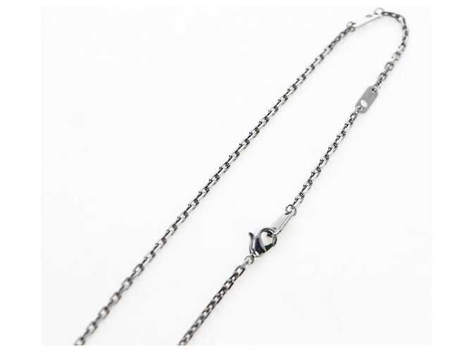 LOUIS VUITTON Collana Iniziali LV Metallo Argento Blu M80208 LV Auth 199075SAM - vista 6