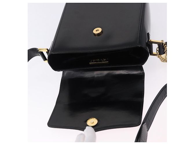 Borsa a tracolla SAINT LAURENT in pelle nera e oro Auth ka5928 Nero D'oro - vista 15