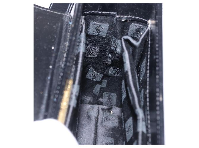 Borsa a tracolla SAINT LAURENT in pelle nera e oro Auth ka5928 Nero D'oro - vista 18