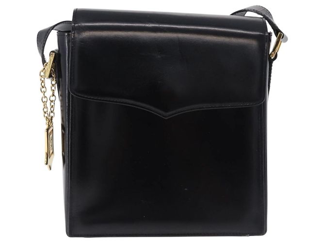 Borsa a tracolla SAINT LAURENT in pelle nera e oro Auth ka5928 Nero D'oro - vista 2