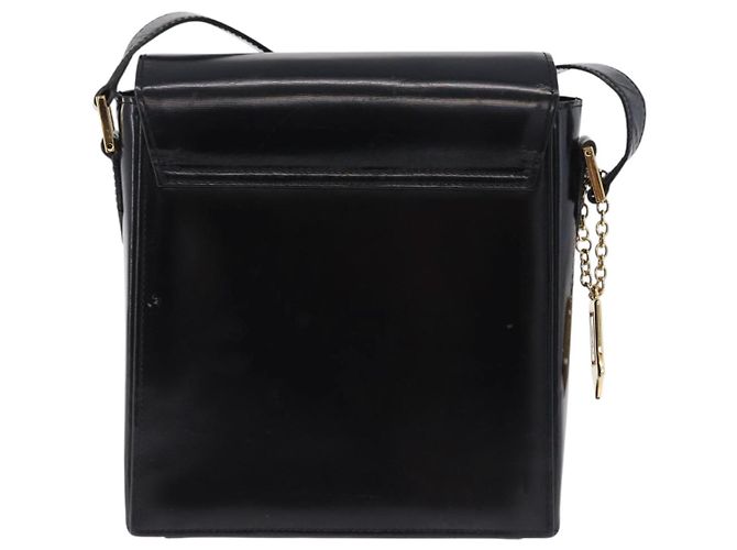 Borsa a tracolla SAINT LAURENT in pelle nera e oro Auth ka5928 Nero D'oro - vista 3