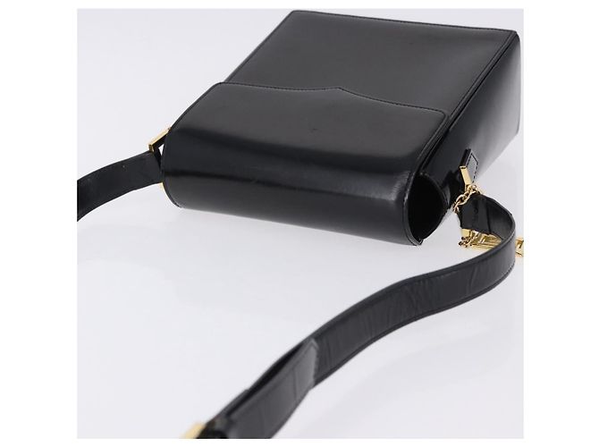 Borsa a tracolla SAINT LAURENT in pelle nera e oro Auth ka5928 Nero D'oro - vista 6