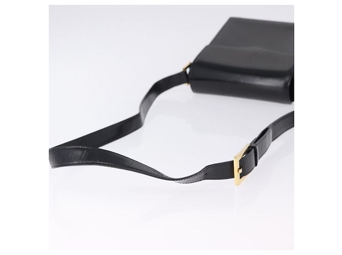 Borsa a tracolla SAINT LAURENT in pelle nera e oro Auth ka5928 Nero D'oro - vista 7