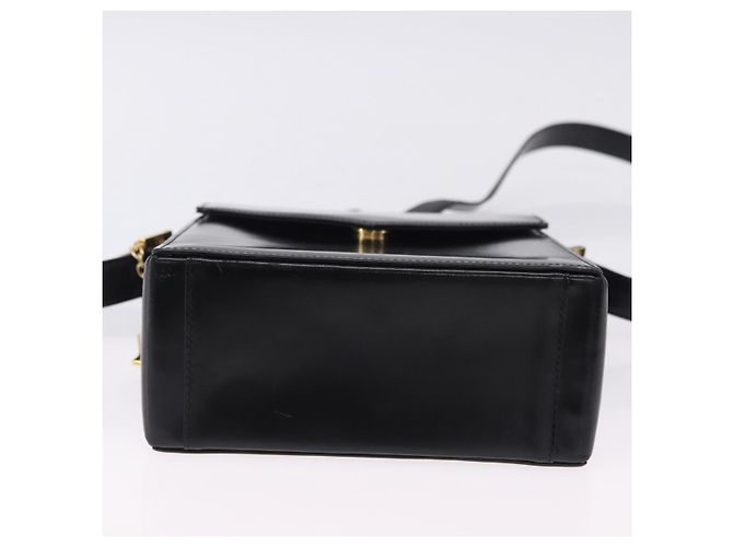 Borsa a tracolla SAINT LAURENT in pelle nera e oro Auth ka5928 Nero D'oro - vista 9