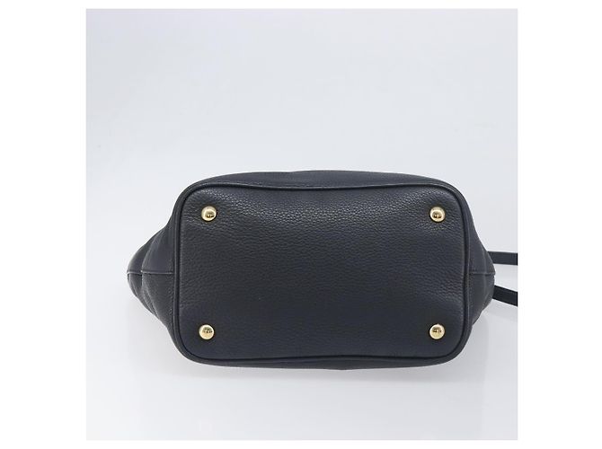 Borsa a mano Miu Miu in pelle 2way Nero Oro Auth 199190A D'oro - vista 11