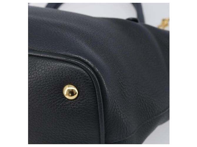 Borsa a mano Miu Miu in pelle 2way Nero Oro Auth 199190A D'oro - vista 12