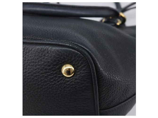 Borsa a mano Miu Miu in pelle 2way Nero Oro Auth 199190A D'oro - vista 14