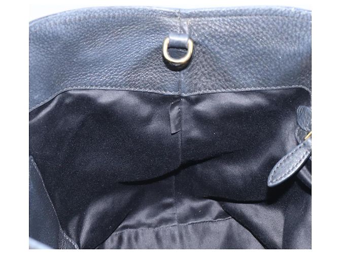 Borsa a mano Miu Miu in pelle 2way Nero Oro Auth 199190A D'oro - vista 20