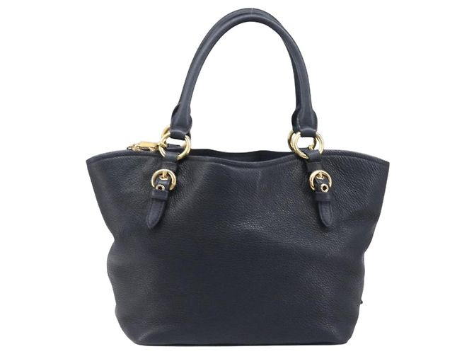 Borsa a mano Miu Miu in pelle 2way Nero Oro Auth 199190A D'oro - vista 3