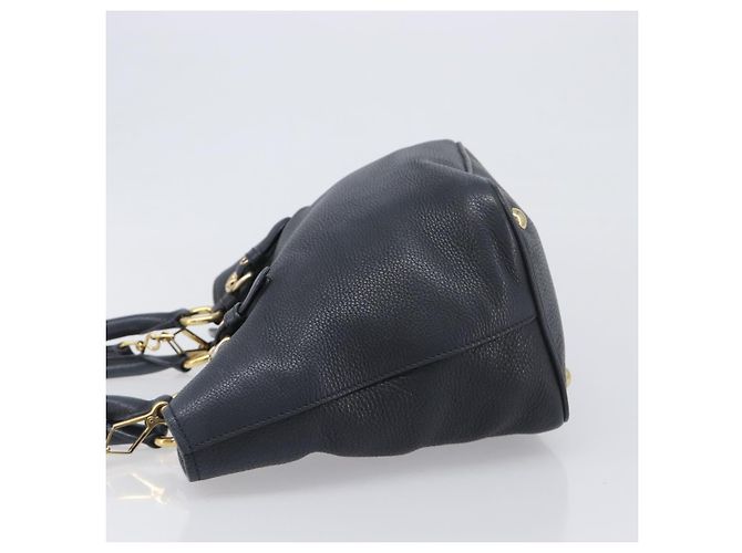Borsa a mano Miu Miu in pelle 2way Nero Oro Auth 199190A D'oro - vista 5