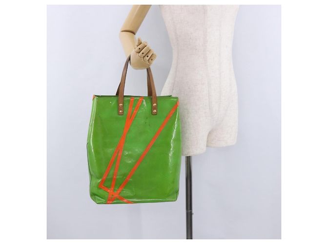 LOUIS VUITTON Monogram Vernis Fluo Reade MM Hand Bag Veil M91901 LV Auth 200640 - vista 23