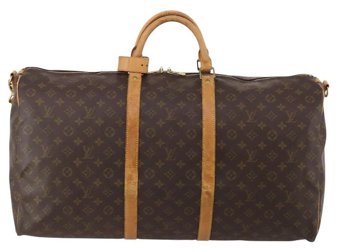 LOUIS VUITTON Monogram Keepall Bandouliere 60 Boston Bag M41412 LV Auth 199628 Monogramma - vista 13