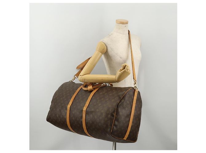 LOUIS VUITTON Monogram Keepall Bandouliere 60 Boston Bag M41412 LV Auth 199628 Monogramma - vista 24