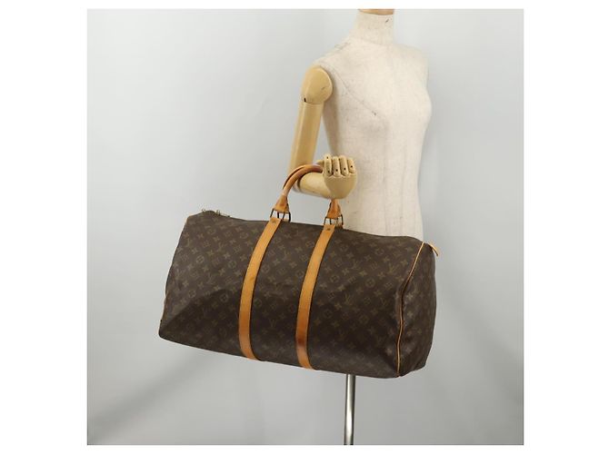 LOUIS VUITTON Monogram Keepall 55 Boston Bag M41424 LV Auth 196101 Monogramma - vista 23