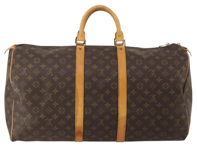 LOUIS VUITTON Monogram Keepall 55 Boston Bag M41424 LV Auth 196101 Monogramma - vista 3