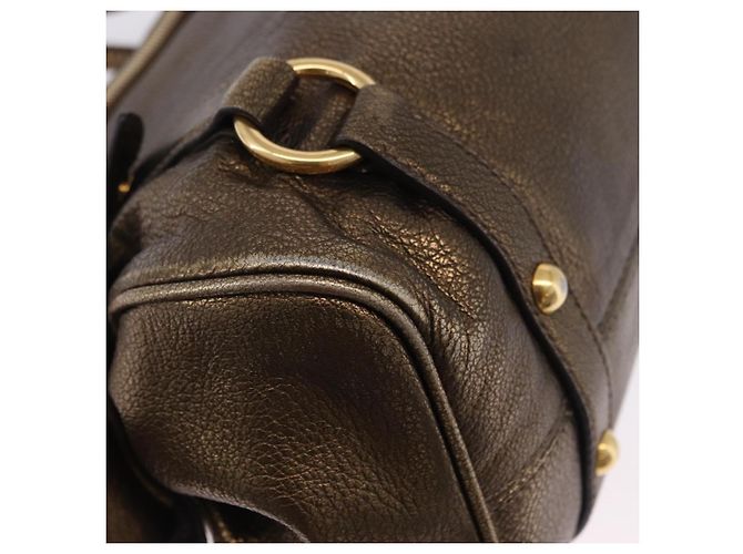 Borsa a mano Miu Miu Vitellolux 2way Gold Auth 199156V D'oro - vista 13