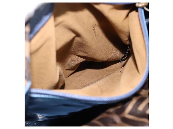 Borsa Tote FENDI Zucca Canvas Nylon Marrone Nero Auth 197800 - vista 20
