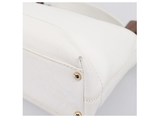 Bolsa de ombro CHANEL COCO Mark Chain em couro caviar com CC ouro branco Auth yk20859V Dourado - vista 12