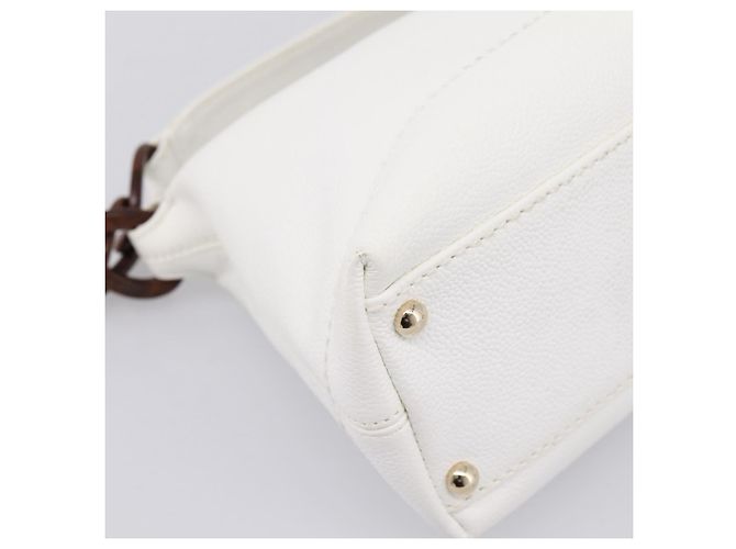 Bolsa de ombro CHANEL COCO Mark Chain em couro caviar com CC ouro branco Auth yk20859V Dourado - vista 13