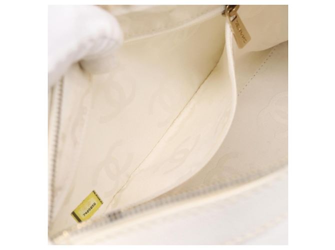 Bolsa de ombro CHANEL COCO Mark Chain em couro caviar com CC ouro branco Auth yk20859V Dourado - vista 20