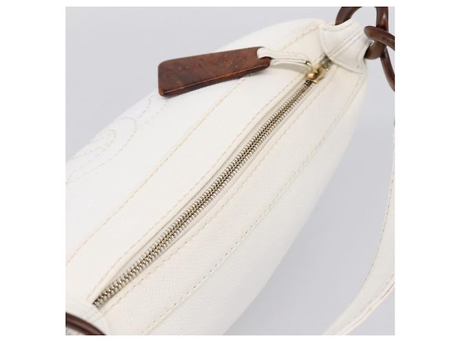 Bolsa de ombro CHANEL COCO Mark Chain em couro caviar com CC ouro branco Auth yk20859V Dourado - vista 6