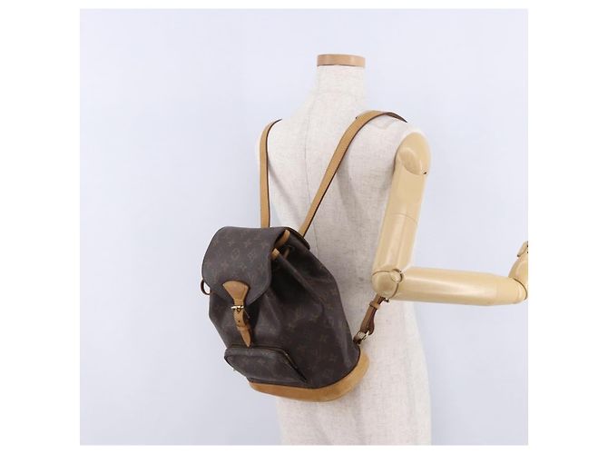 Zaino LOUIS VUITTON Monogram Montsouris MM M51136 LV Auth 196437A Monogramma - vista 26