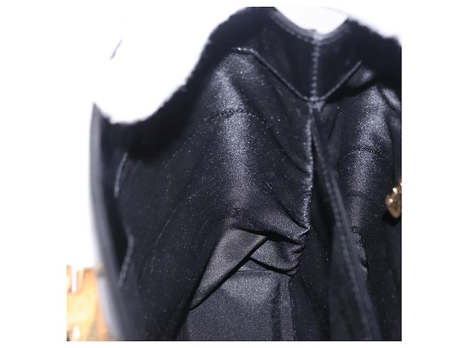 Borsa Salvatore Ferragamo Gancini in vernice 2way Nera Tono Oro Auth 200642 Nero - vista 21