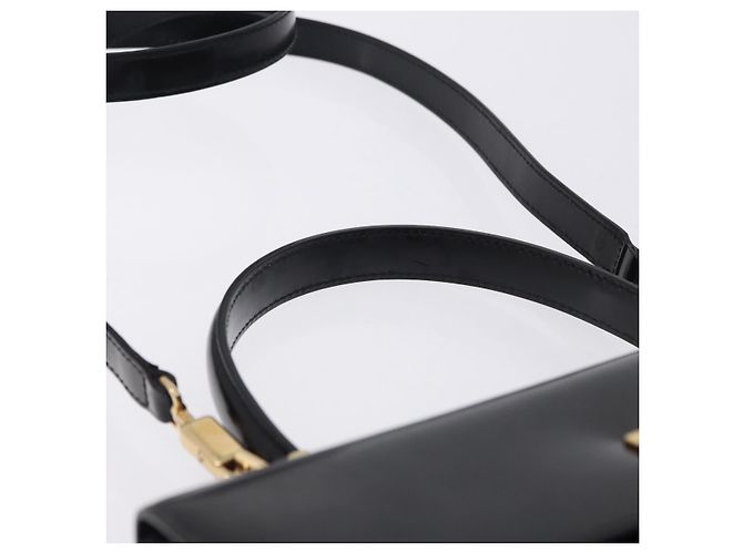 Borsa Salvatore Ferragamo Gancini in vernice 2way Nera Tono Oro Auth 200642 Nero - vista 8