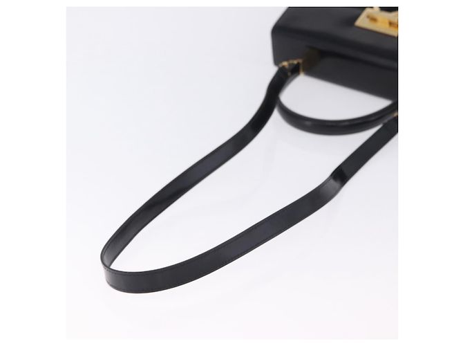 Borsa Salvatore Ferragamo Gancini in vernice 2way Nera Tono Oro Auth 200642 Nero - vista 9