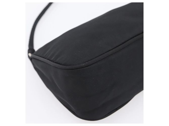 PRADA Accessory Pouch Nylon Black Silver Auth 198964 Silvery - view 11