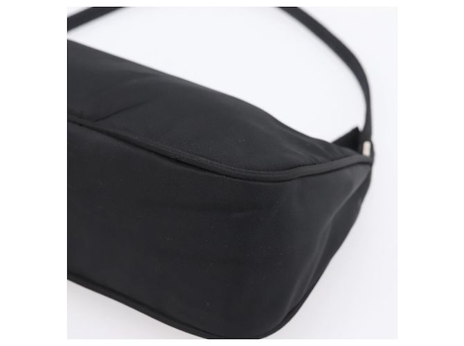 PRADA Accessory Pouch Nylon Black Silver Auth 198964 Silvery - view 12