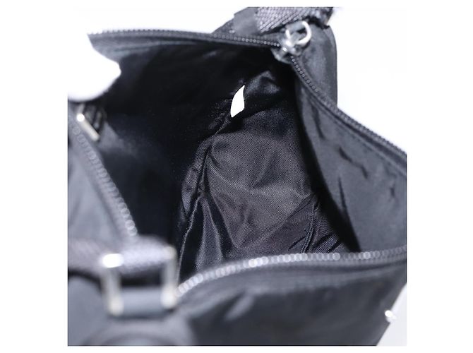 PRADA Accessory Pouch Nylon Black Silver Auth 198964 Silvery - view 20