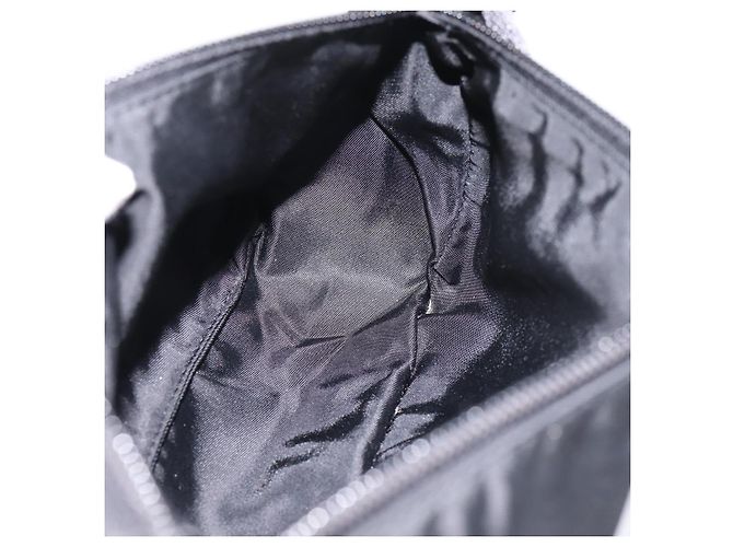 PRADA Accessory Pouch Nylon Black Silver Auth 198964 Silvery - view 21
