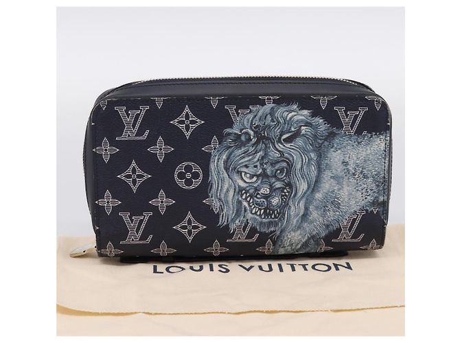 LOUIS VUITTON Monogram savanna Zippy XL Long Wallet Navy M66624 Auth yk20717SAM Blu navy - vista 12