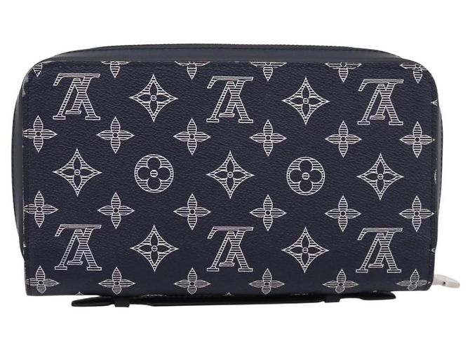 LOUIS VUITTON Monogram savanna Zippy XL Long Wallet Navy M66624 Auth yk20717SAM Blu navy - vista 2