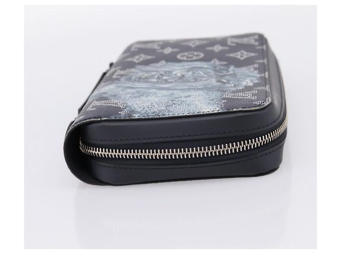 LOUIS VUITTON Monogram savanna Zippy XL Long Wallet Navy M66624 Auth yk20717SAM Blu navy - vista 4