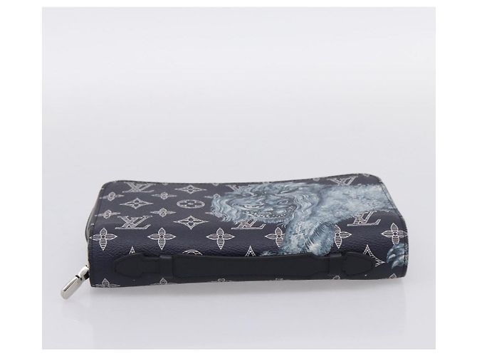 LOUIS VUITTON Monogram savanna Zippy XL Long Wallet Navy M66624 Auth yk20717SAM Blu navy - vista 6