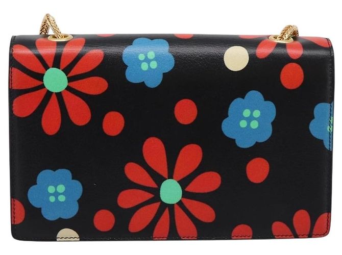 Borsa a tracolla Chain Betty SAINT LAURENT in pelle nera e oro Auth SW2673SAM Nero - vista 3