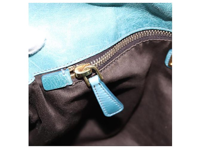 Borsa a mano Miu Miu in pelle 2way blu e oro Auth yk20734M D'oro - vista 22