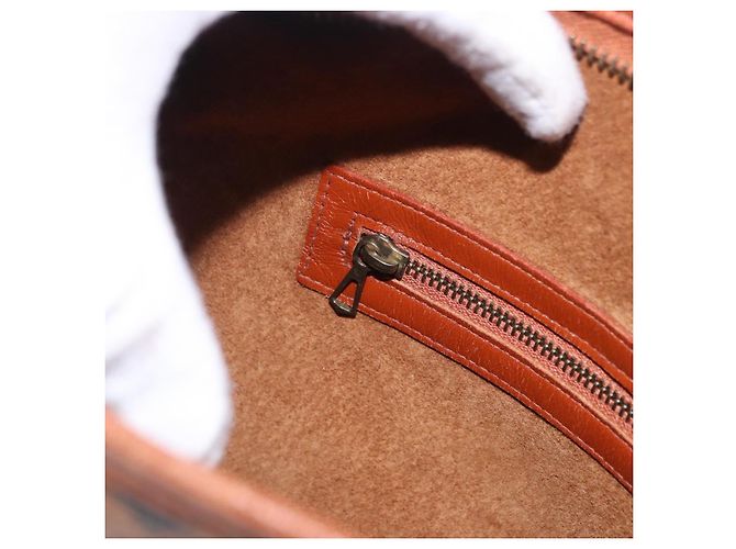 Borsa a tracolla MCM Vicetos PVC Pelle Marrone Tono Oro Auth BA15292 - vista 19